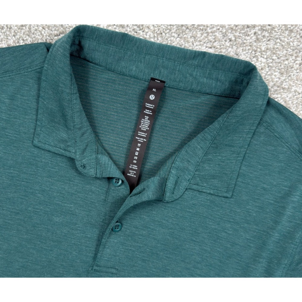 Lululemon Evolution Polo Men's XL Teal Green Lightweight Golf LM3CY5S